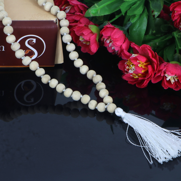 "Premium Tulsi Mala made with sacred Tulsi beads for devotion, spirituality, and traditional elegance."