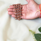 8 Mukhi Rudraksha Mala - Silver