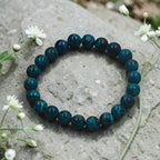 "Premium natural Chrysocolla Stone Bracelet with polished gemstone beads, crafted for elegance, beauty, and positive energy."