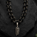 54+1 Beads Karungali Mala with German Silver Capping