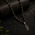 54+1 Beads Karungali Mala with German Silver Capping
