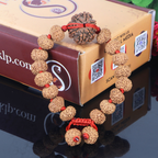 "Premium 8 Mukhi Rudraksha Bracelet with original Nepali and Indonesian Rudraksha beads, crafted for spiritual significance and traditional elegance."