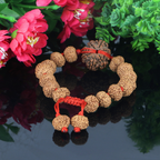 "Premium 8 Mukhi Rudraksha Bracelet with original Nepali and Indonesian Rudraksha beads, crafted for spiritual significance and traditional elegance."