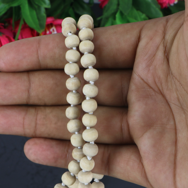 "Premium Tulsi Mala made with sacred Tulsi beads for devotion, spirituality, and traditional elegance."