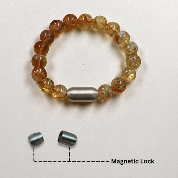 "Premium top quality Citrine Stone Bracelet with polished natural gemstone beads, crafted for elegance, beauty, and positive energy."