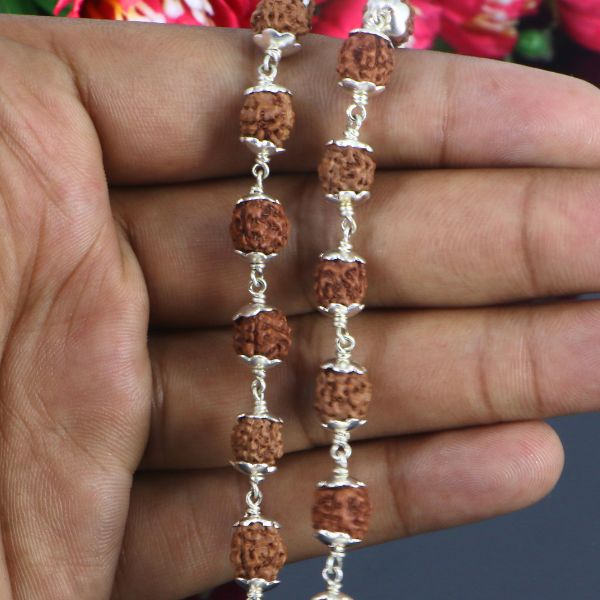 4 Mukhi Rudraksha Mala - German Silver