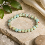 "Premium natural Caribbean Calcite Stone Bracelet with polished gemstone beads, crafted for elegance, beauty, and positive energy."