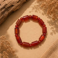 "Premium natural Carnelian Stone Bracelet with polished gemstone beads, crafted for elegance, beauty, and positive energy."