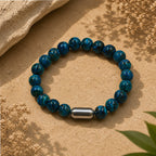 "Premium natural Chrysocolla Stone Bracelet with polished gemstone beads, crafted for elegance, beauty, and positive energy."