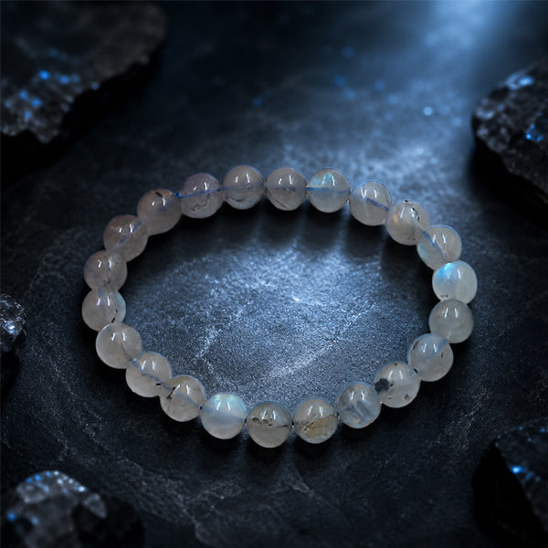 "Premium natural Labradorite Stone Bracelet with polished gemstone beads, crafted for elegance, beauty, and positive energy."