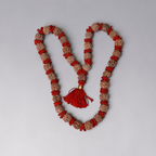 "Premium original 4 Mukhi Nepali Rudraksha Kantha Mala crafted with authentic Rudraksha beads, valued for spiritual significance and traditional elegance."