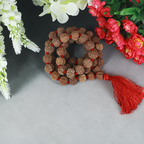"Premium original 54+1 Beads 7 Mukhi Nepali Rudraksha Kantha Mala crafted with authentic Rudraksha beads, valued for spiritual significance and traditional elegance."