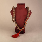 "Premium original 54+1 Beads 7 Mukhi Nepali Rudraksha Kantha Mala crafted with authentic Rudraksha beads, valued for spiritual significance and traditional elegance."