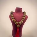 "Premium original 32+1 Beads 7 Mukhi Nepali Rudraksha Kantha Mala crafted with authentic Rudraksha beads, valued for spiritual significance and traditional elegance."
