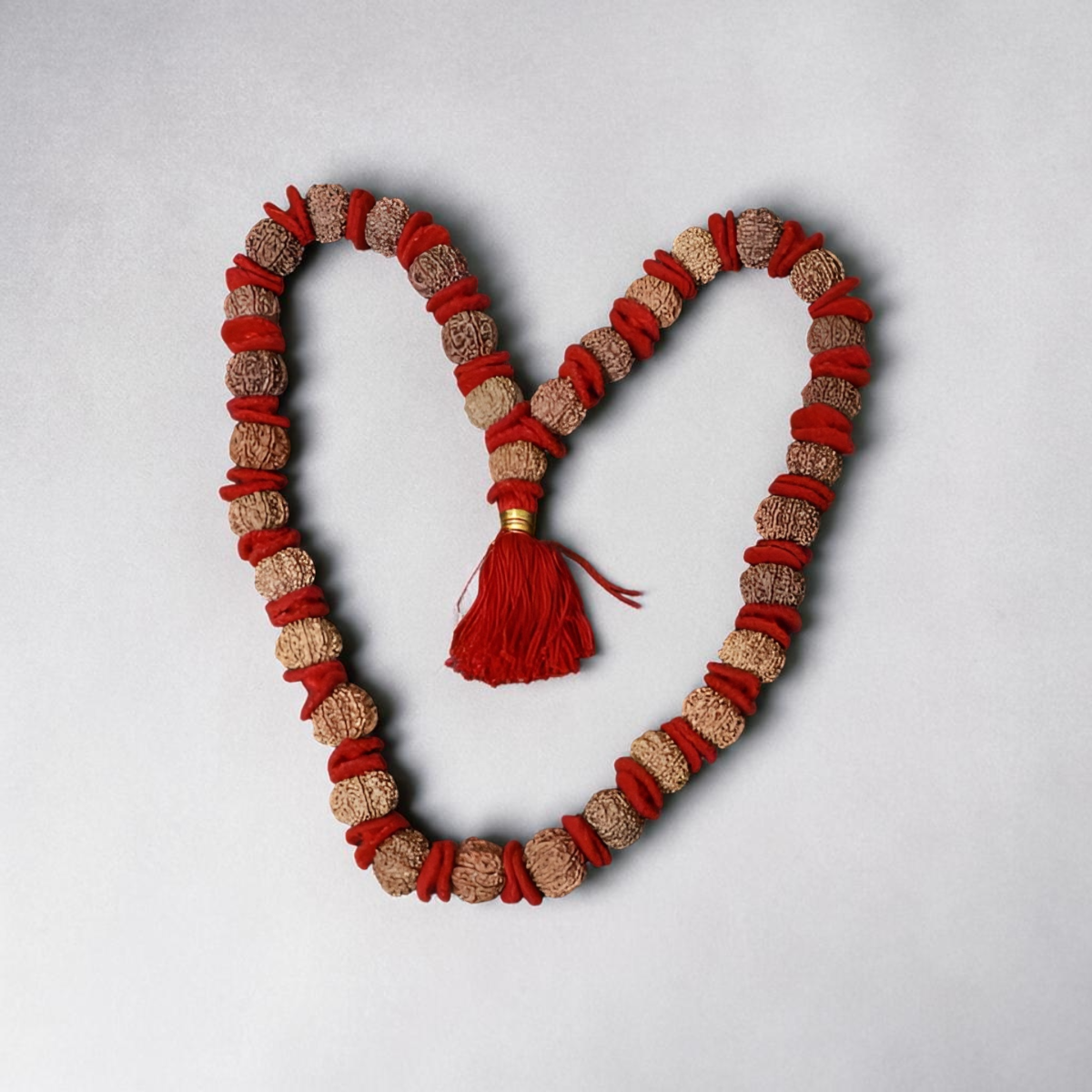 "Premium original 8 Mukhi Nepali Rudraksha Kantha crafted with authentic Rudraksha beads, valued for spiritual significance and traditional elegance."