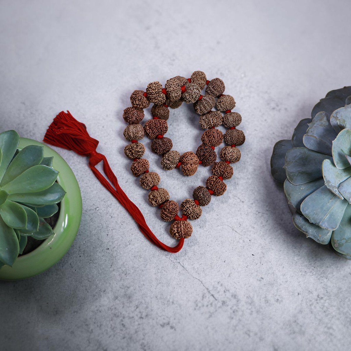 "9 Mukhi Nepali Rudraksha Kantha made with authentic Rudraksha beads in a traditional and spiritual design."