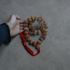 "9 Mukhi Nepali Rudraksha Kantha made with authentic Rudraksha beads in a traditional and spiritual design."