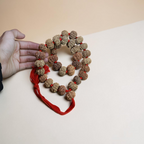 "11 Mukhi Nepali Rudraksha Kantha made with authentic Rudraksha beads in a traditional and spiritual design."