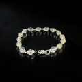 "Sphatik Crystal Bracelet with silver-plated elements, crafted with clear crystal beads in an elegant and stylish design."
