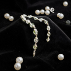 "Sphatik Crystal Bracelet with silver-plated elements, crafted with clear crystal beads in an elegant and stylish design."