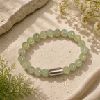 "Premium natural Prehnite Stone Bracelet with polished gemstone beads, crafted for elegance, beauty, and positive energy."