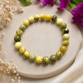 "Premium natural Serpentine Stone Bracelet with polished gemstone beads, crafted for elegance, beauty, and positive energy."