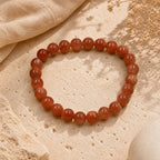 "Premium natural Sunstone Bracelet with polished gemstone beads, crafted for elegance, beauty, and positive energy."