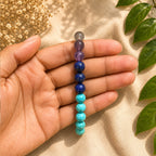 "Premium 7 Chakra Stone Bracelet with natural multi-gemstone beads, crafted for balance, positivity, spiritual energy, and elegant wear."