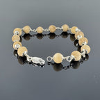 "Premium Clean Bead Tulsi Bracelet with pure silver, made from sacred Tulsi beads for spirituality, devotion, and traditional elegance."