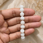 "Premium natural White Moon Stone Bracelet with polished gemstone beads, crafted for elegance, beauty, and positive energy."