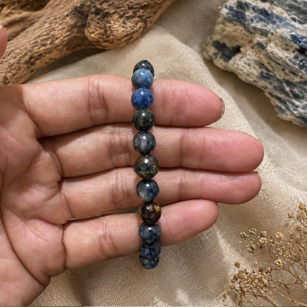 "Premium natural Kyanite Stone Bracelet with polished gemstone beads, crafted for elegance, beauty, and positive energy."