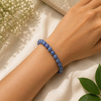 "Premium natural Blue Aventurine Stone Bracelet with polished gemstone beads, crafted for elegance, beauty, and positive energy."