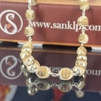 "Radha Naam Tulsi Mala with pure silver elements, crafted from sacred Tulsi beads with elegant spiritual detailing."