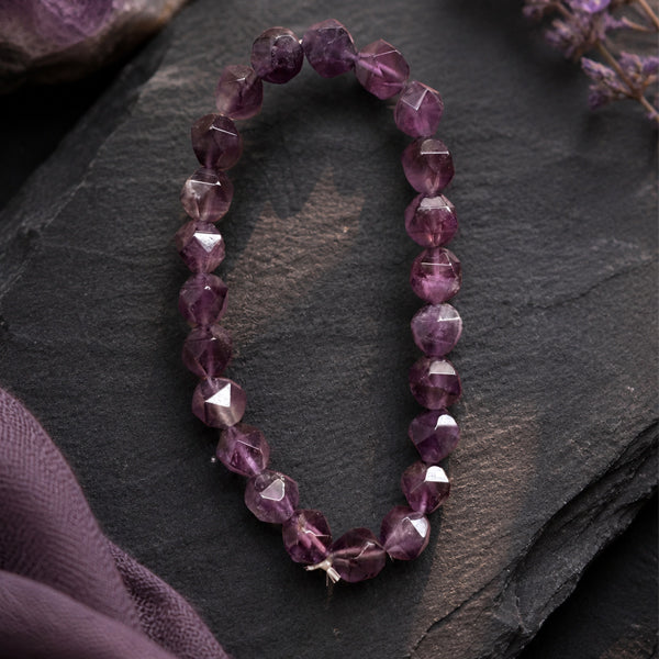 "Premium natural Amethyst Stone Bracelet with polished gemstone beads, crafted for elegance, beauty, and positive energy."
