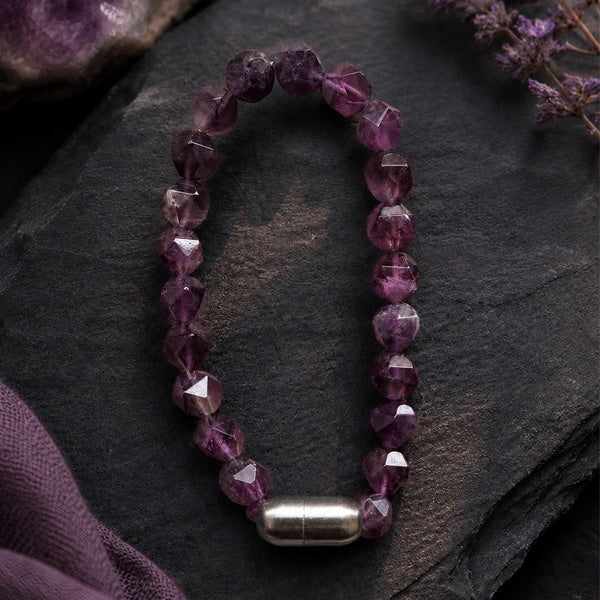 "Premium natural Amethyst Stone Bracelet with polished gemstone beads, crafted for elegance, beauty, and positive energy."