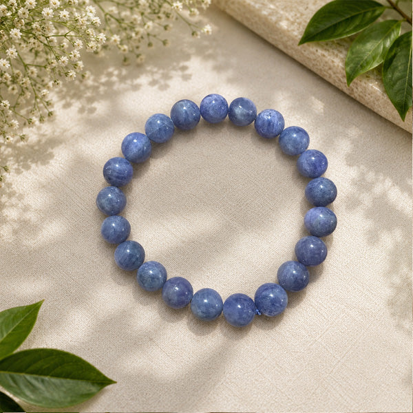 "Premium natural Blue Aventurine Stone Bracelet with polished gemstone beads, crafted for elegance, beauty, and positive energy."