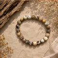 "Premium natural Picture Jasper Stone Bracelet with polished gemstone beads, crafted for elegance, beauty, and positive energy."