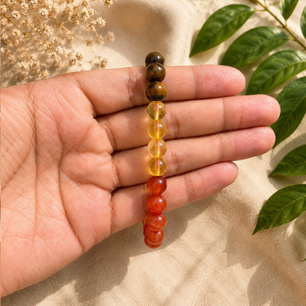"Premium 7 Chakra Stone Bracelet with natural multi-gemstone beads, crafted for balance, positivity, spiritual energy, and elegant wear."