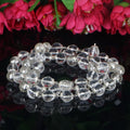 "Premium Diamond Cut Sphatik Mala with polished faceted crystal beads, crafted for elegance, clarity, and spiritual significance."