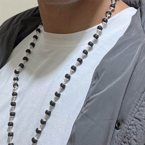 Karungali Mala - German Silver Capping