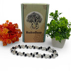 Sphatik & Karungali combo Mala - German Silver