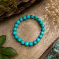 "Premium natural Turquoise (Firoza) Stone Bracelet with polished gemstone beads, crafted for elegance, beauty, and positive energy."