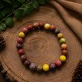 "Premium natural Mookaite Stone Bracelet with polished gemstone beads, crafted for elegance, beauty, and positive energy."