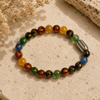 "Premium Om Mani Padme Stone Bracelet with spiritual engraved beads, crafted for elegance, mindfulness, and positive energy."