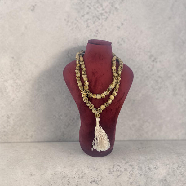 "Premium Ram Naam Tulsi Mala made with sacred Tulsi beads for devotion, spirituality, and traditional elegance."
