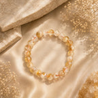 "Premium natural Citrine Stone Bracelet with polished gemstone beads, crafted for elegance, beauty, and positive energy."