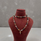 Sphatik & Karungali &  Rudraksha combo Mala - German Silver