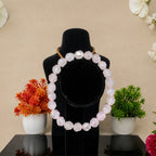 "Premium Diamond Cut Rose Quartz Stone Bracelet with polished faceted gemstone beads, crafted for elegance, beauty, and positive energy."