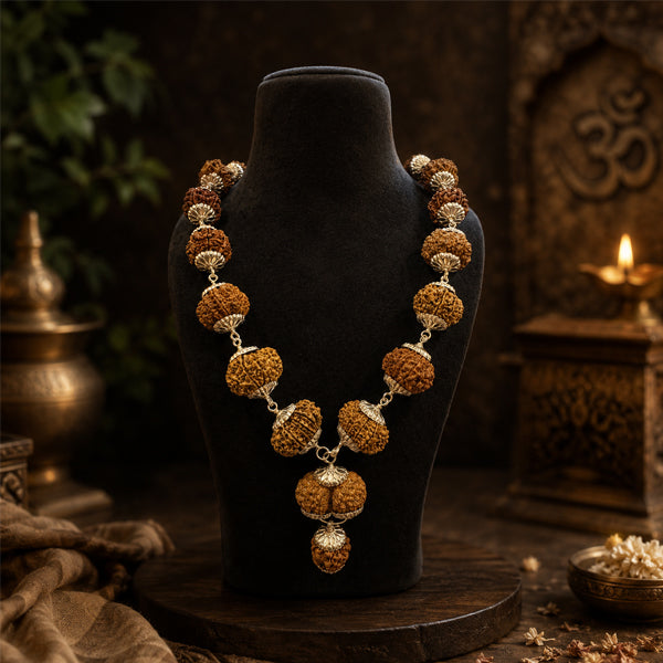 1 - 14 Mukhi Rudraksha Mala combination - Nepali