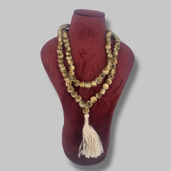"Premium Ram Naam Tulsi Mala made with sacred Tulsi beads for devotion, spirituality, and traditional elegance."